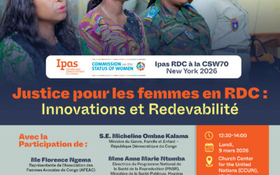 Justice pour les femmes en RDC : innovation, redevabilité et droits en santé sexuelle et reproductive